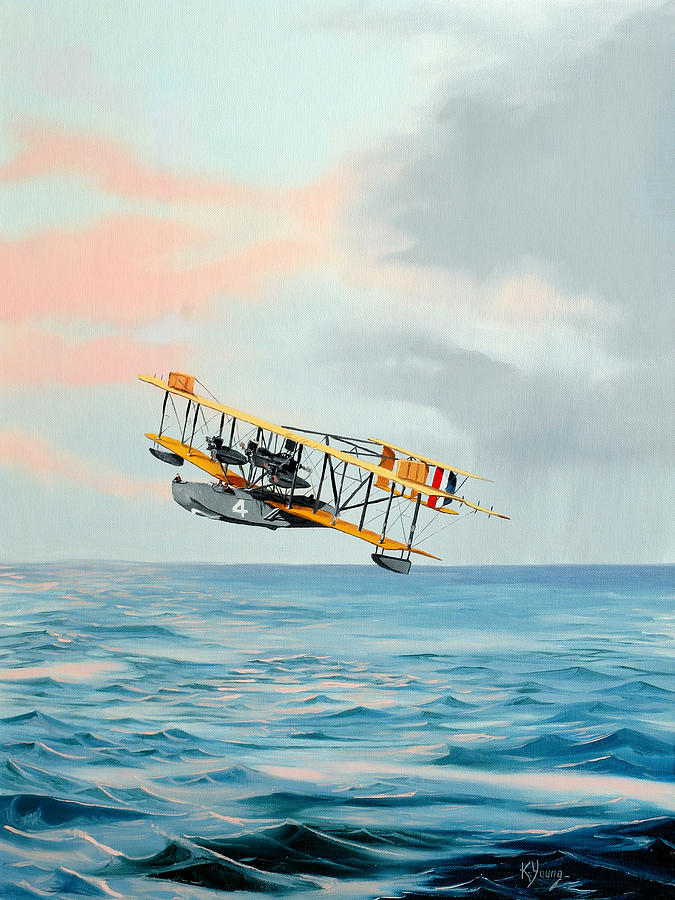 Airplane Painting - The NC4 by Kenneth Young
