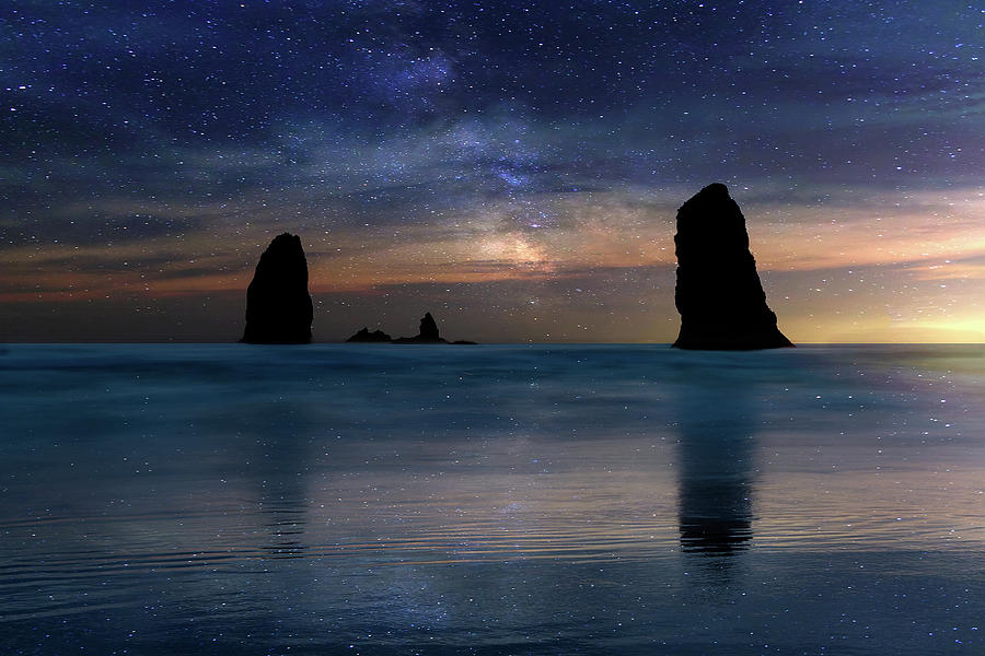 The Needles Rocks Under Starry Night Sky Photograph by David Gn