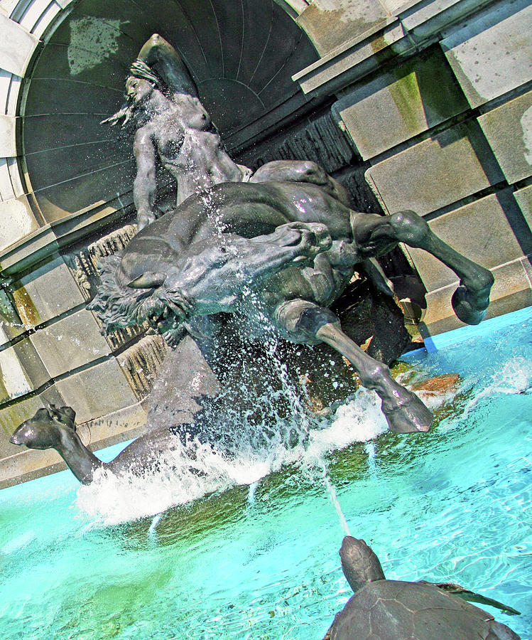 The Neptune Fountain At The Library Of Congress - South Nymph Photograph by Cora Wandel