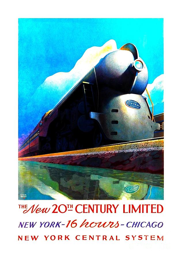 The New 20th Century Limited New York Central System 1939 Painting by Peter Ogden