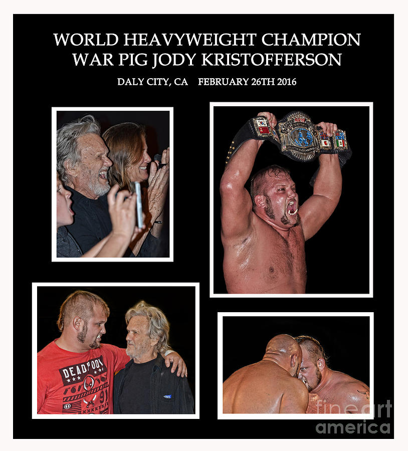 The New A P W World Heavyweight Champion War Pig Jody  Photograph by Jim Fitzpatrick