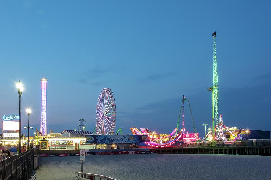 The New boardwalk landscape at twilight Photograph by Bob Cuthbert - Pixels