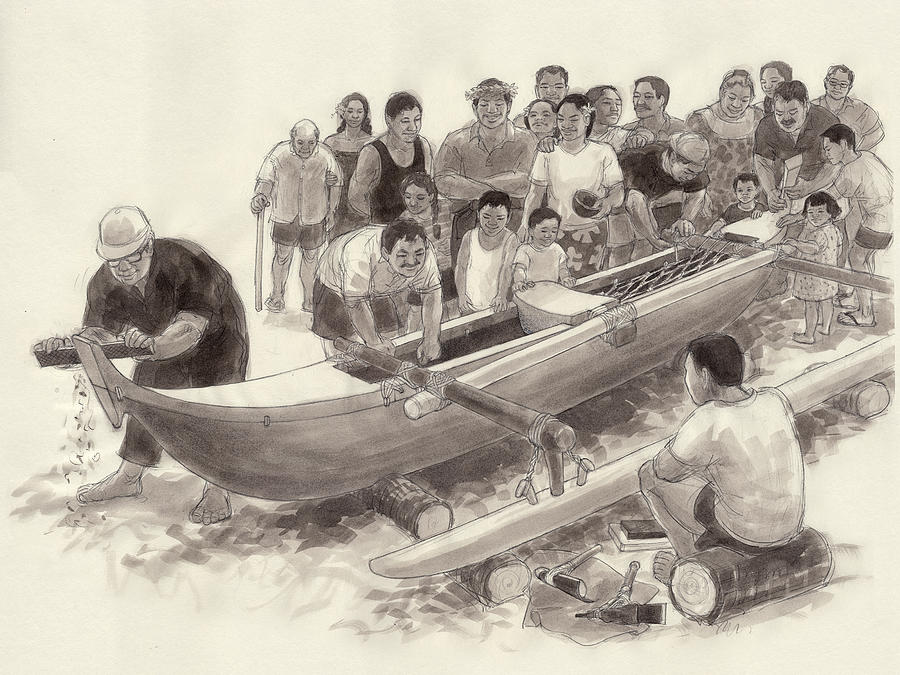 The New Canoe Drawing by Judith Kunzle