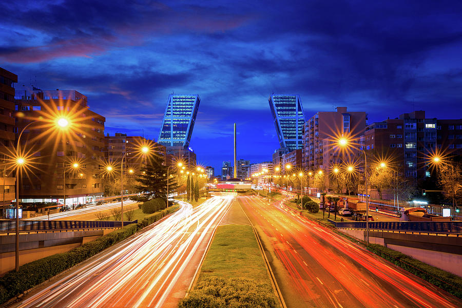 The new economic center of Madrid Photograph by Anek Suwannaphoom