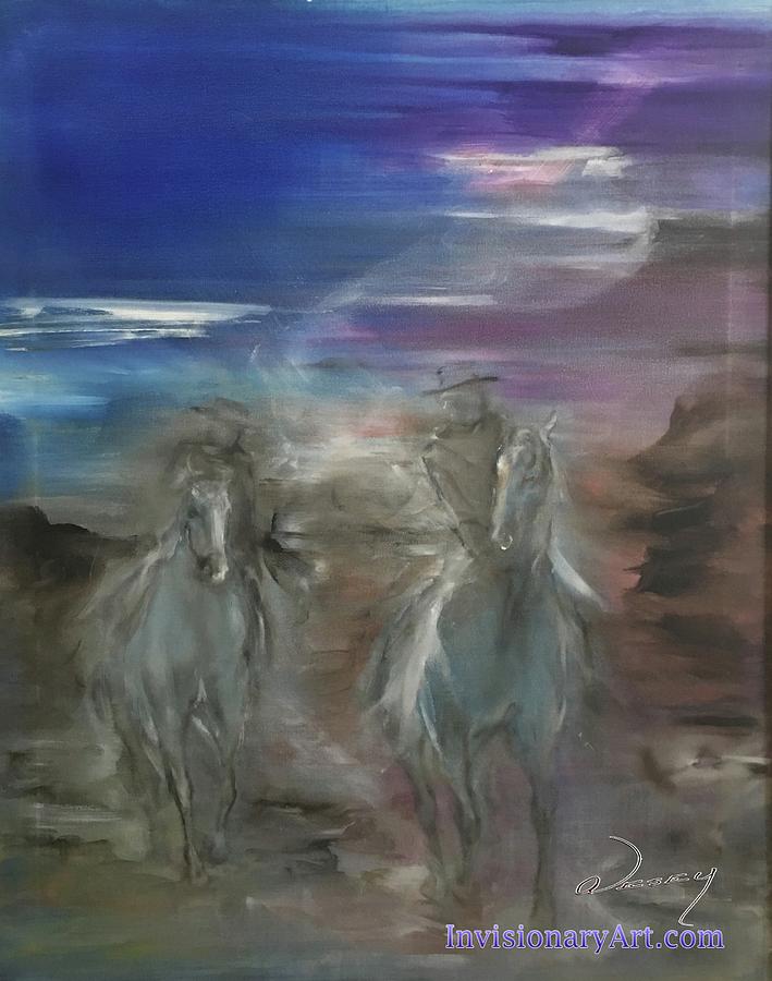Horse Painting - The New Riders by Al Vesey