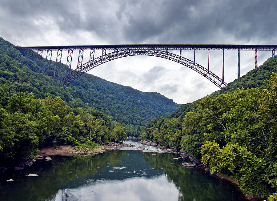 Bridge Photograph - The New River Gorge Bridge in West Virginia by Brendan Reals