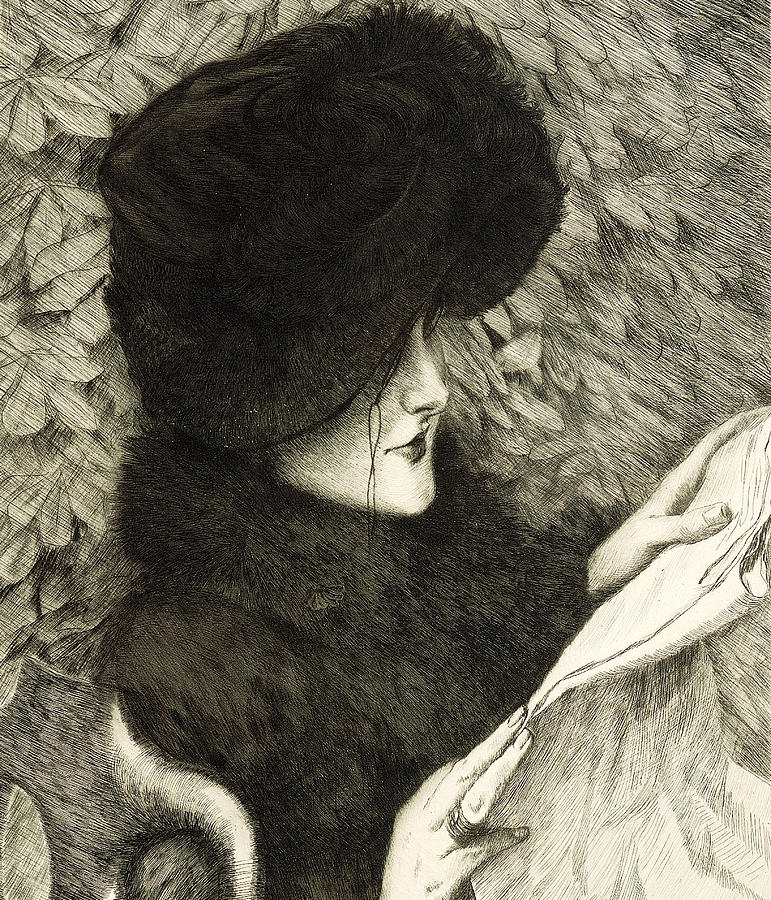 Female Drawing - The Newspaper by James Jacques Joseph Tissot