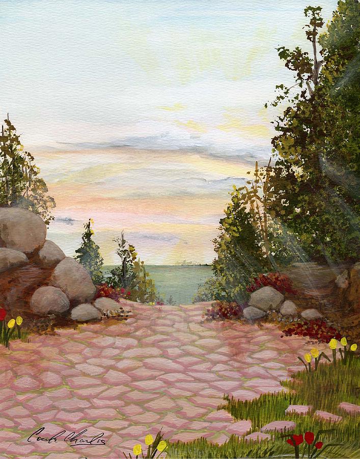 Nature Painting - The Next Few Steps by Cecile Grace Charles