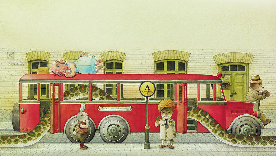The Nighbor Around The Corner06 Painting by Kestutis Kasparavicius The Nighbor Around The Corner06 Painting by Kestutis Kasparavicius