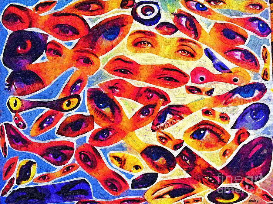 Eyes Digital Art - The Night Has 1000 Eyes by Deborah Selib-Haig