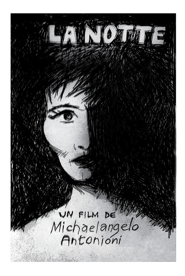 The Night - La Notte movie poster Drawing by Paul Sutcliffe