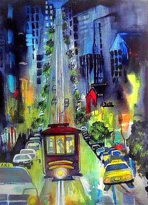 The Night Life Painting by Esther Woods