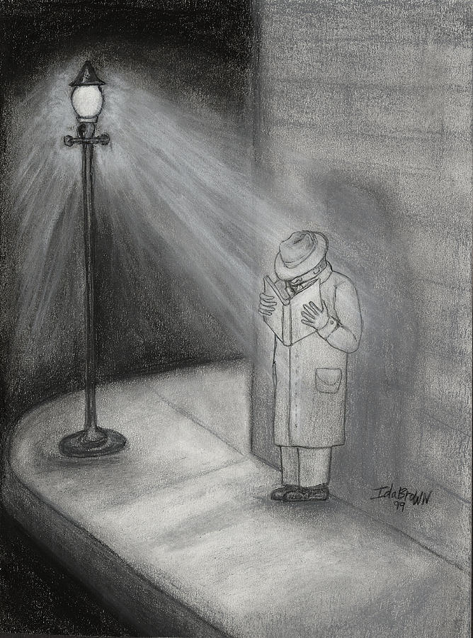 Pencil Sketch of Dark Night View | DesiPainters.com
