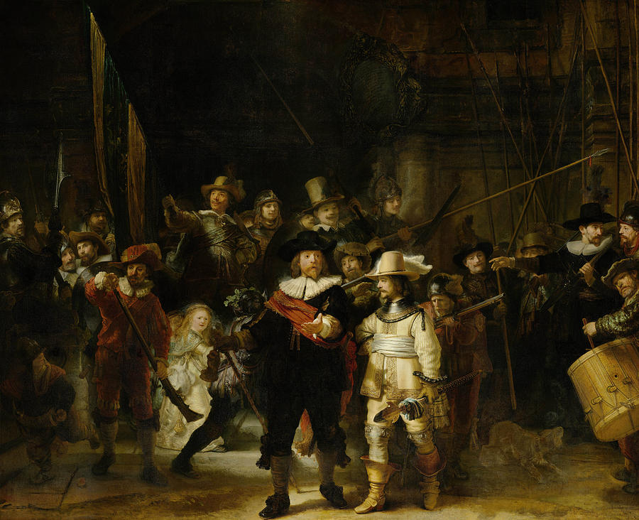 The Night Watch - Rembrandt van Rijn Painting by War Is Hell Store