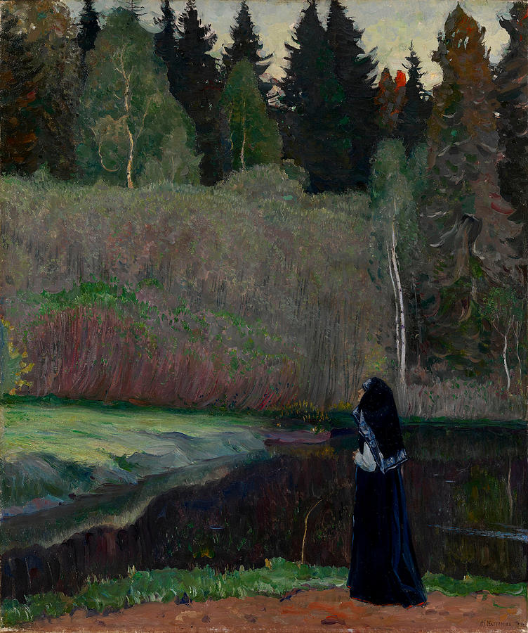 Nesterov Painting - The Nightingale is Singing by Mikhail Nesterov