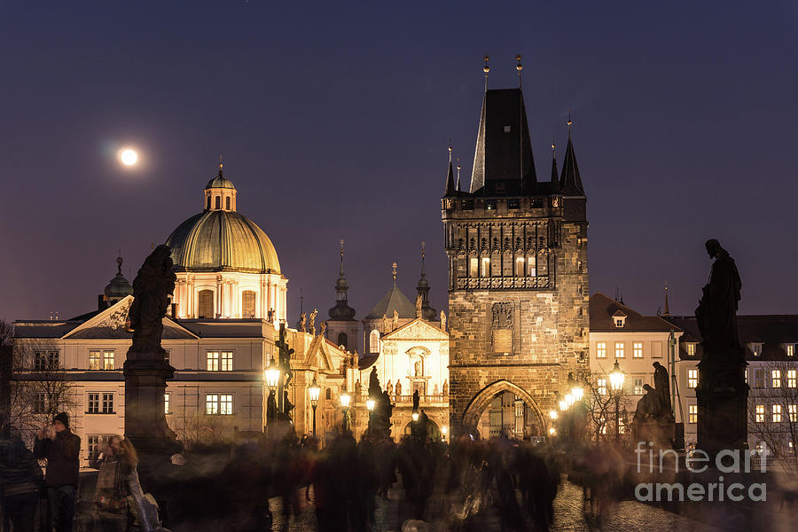 The nights of Prague Photograph by Didier Marti