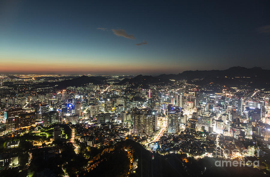 The nights of Seoul Photograph by Didier Marti