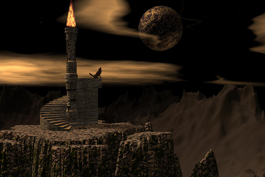 Fantasy Digital Art - The nightsinger by Claude McCoy