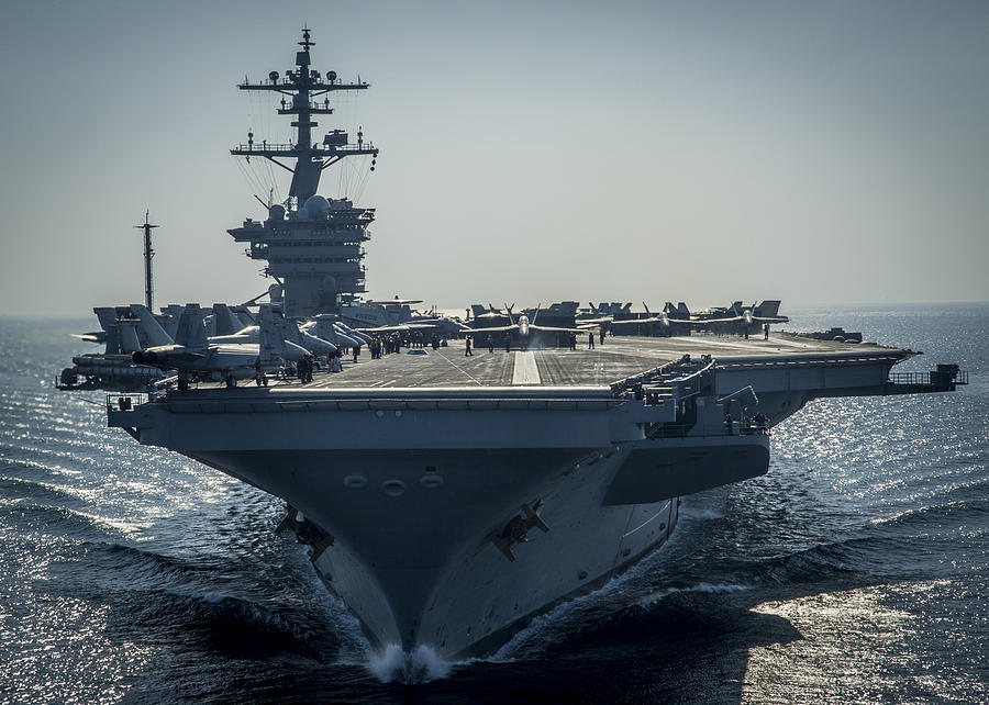 The Nimitz-class aircraft carrier USS Carl Vinson Photograph by Celestial Images
