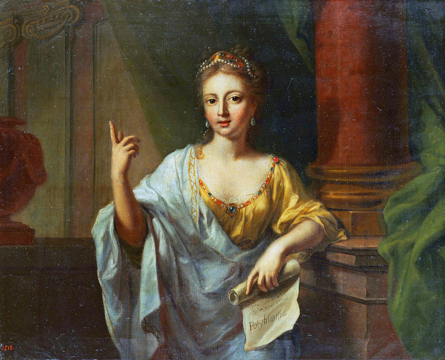 The Nine Muses, Polyhymnia, Rhetoric Painting by Johann Heinrich Tischbein the Elder