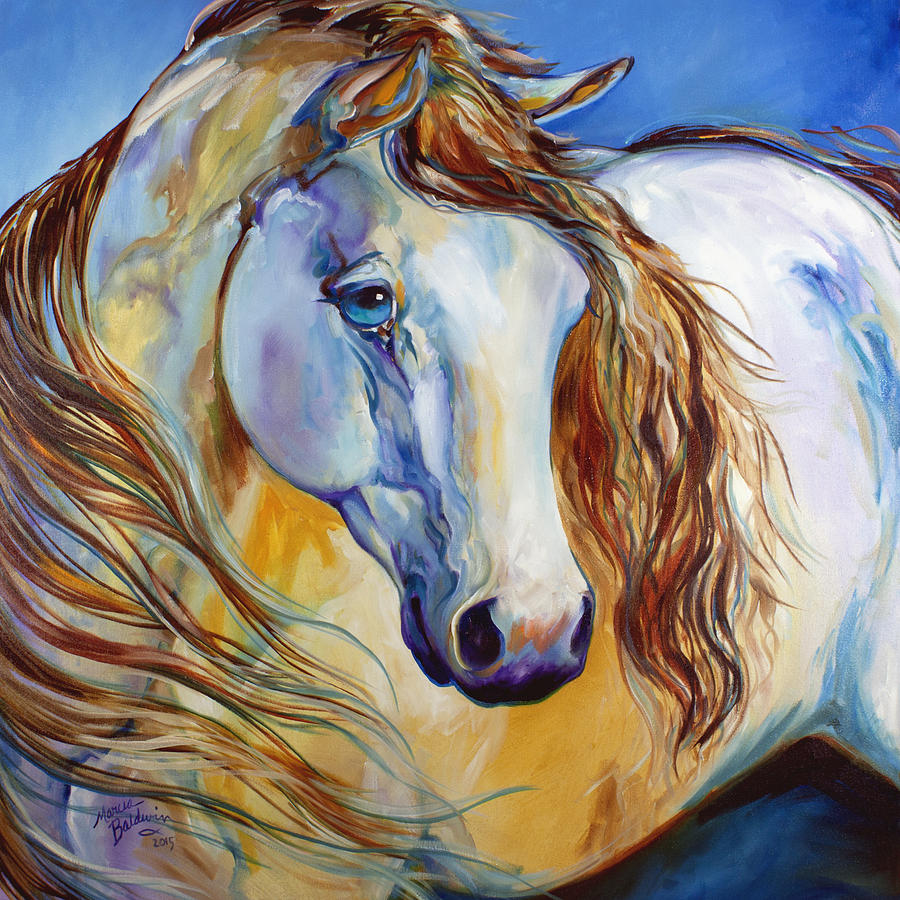 Horse Painting - The Nobel Spirit Equine by Marcia Baldwin