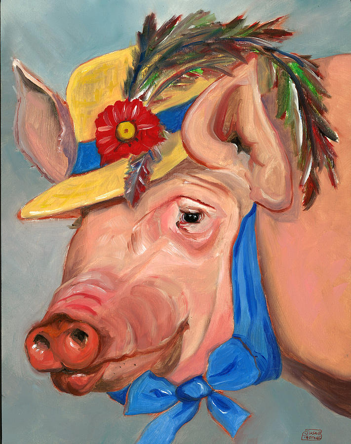 The Noble Pig Painting by Susan Thomas