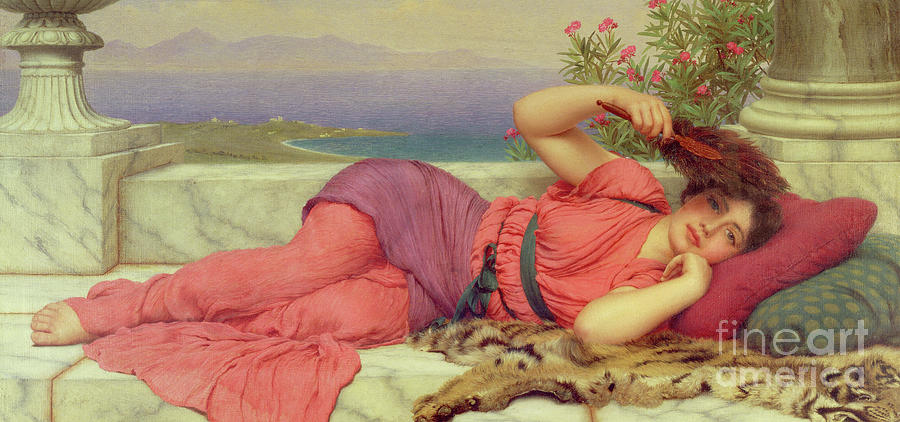 The Noonday Rest Painting by John William Godward