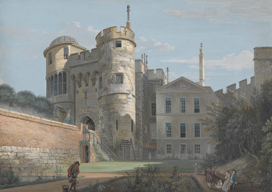 The Norman Gate and Deputy Governors House Painting by Paul Sandby