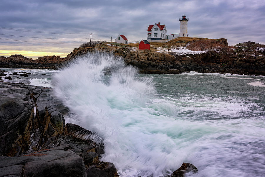 Winter Photograph - The Nubble After A Storm by Rick Berk