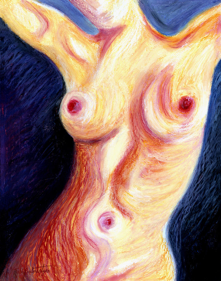 Landscape Painting - The Nude Number Three by Tak Salmastyan Landscape Painting - The Nude Number Three by Tak Salmastyan