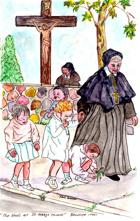 Philip Bracco Mixed Media - The Nuns Of St Marys by Philip And Robbie Bracco