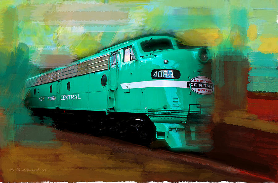 FLASH II  The NY Central 4083  Train  Painting by Iconic Images Art Gallery David Pucciarelli