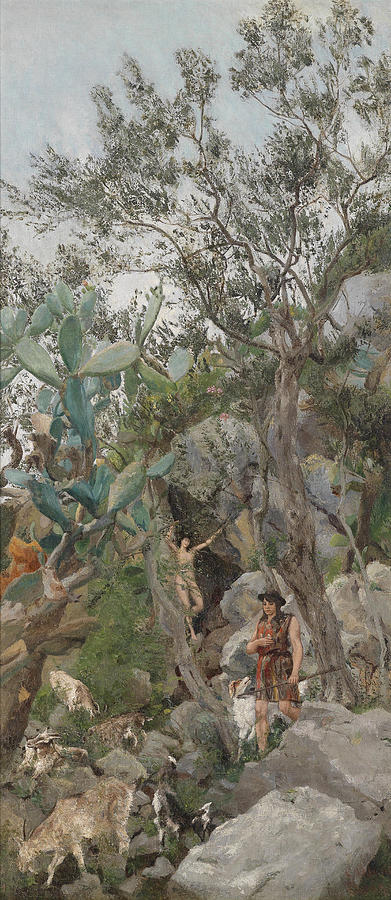 The Nymph of Capri Painting by Karl Oderich