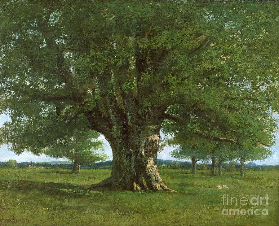 The Oak of Flagey Painting by Gustave Courbet