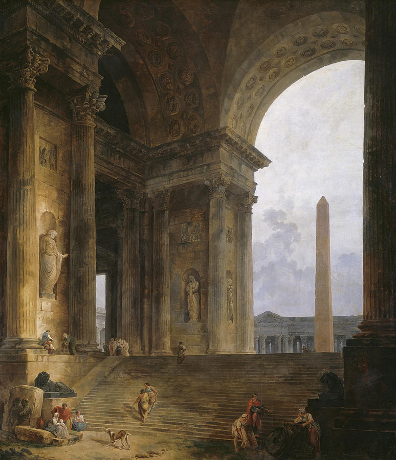 The Obelisk Painting by Hubert Robert - Fine Art America