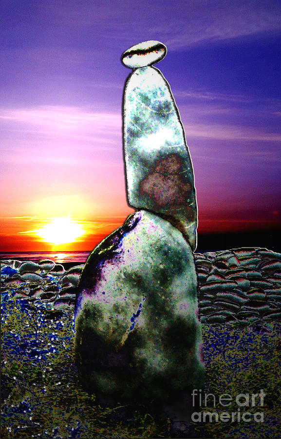 Sunset Digital Art - The Obelisk  by Pete Moyes