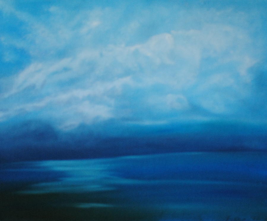 The Ocean and the Sky Painting by Fiona Dinali - Fine Art America