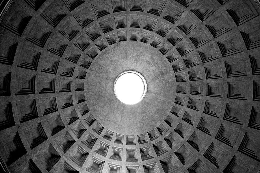 Architecture Photograph - Italy, Rome - The oculus or the eye of the Pantheon by Fabrizio Troiani