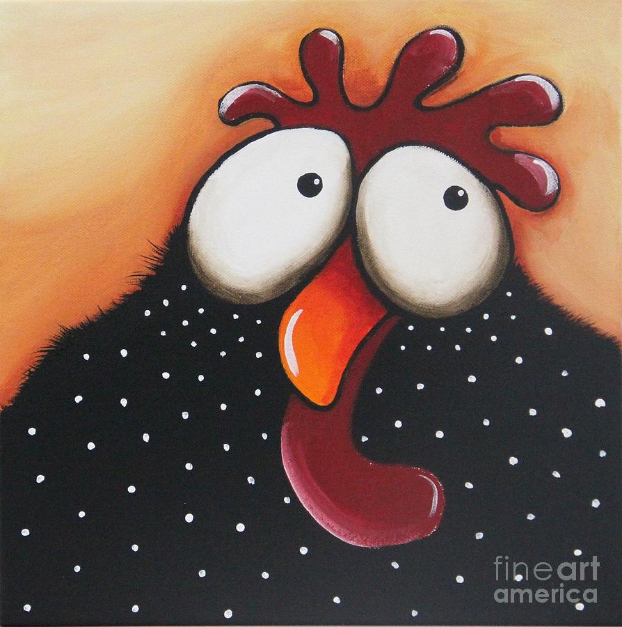 The odd chicken Painting by Lucia Stewart
