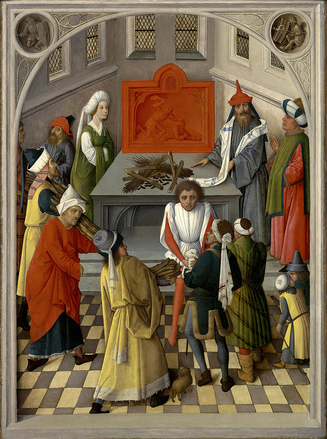 The Offering of the Jews Painting by Master of the Gathering of the Manna