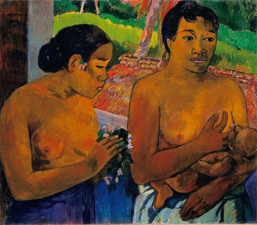 The Offering Painting by Paul Gauguin