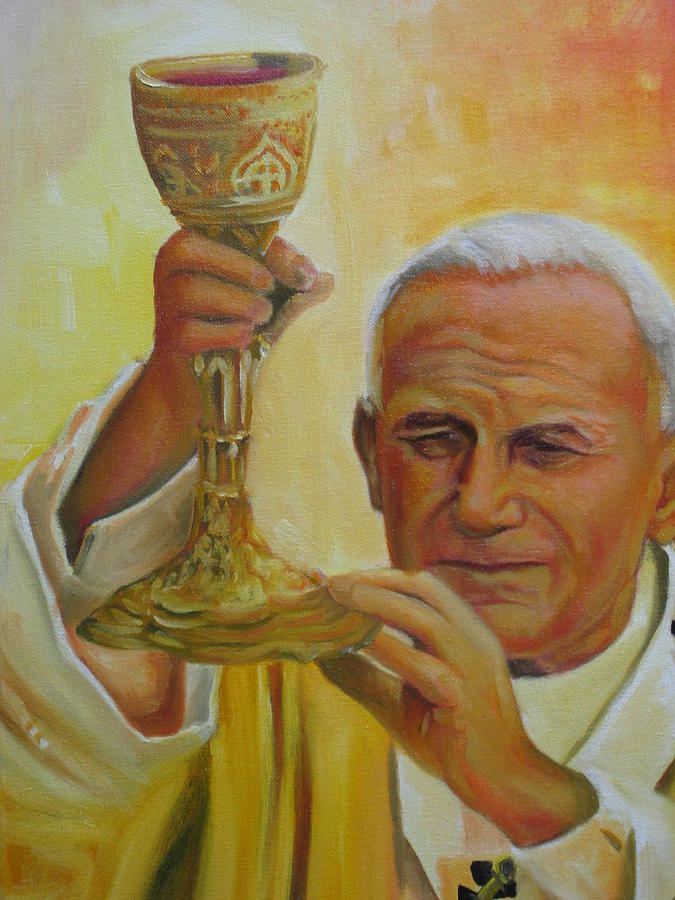 The offering Pope John Paul 2 Painting by Todd Gates - Fine Art America