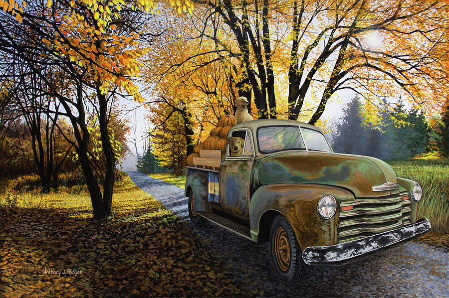 The Ol Pumpkin Hauler Painting by Anthony J Padgett