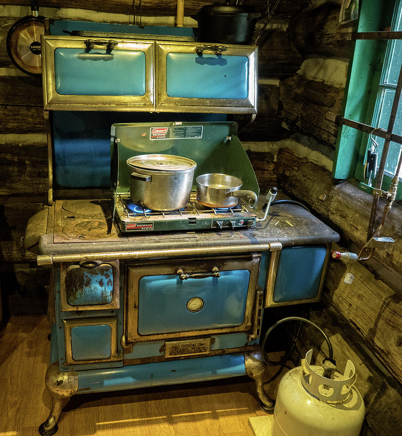 The Old Blue Cookstove Photograph by Gary Karlsen