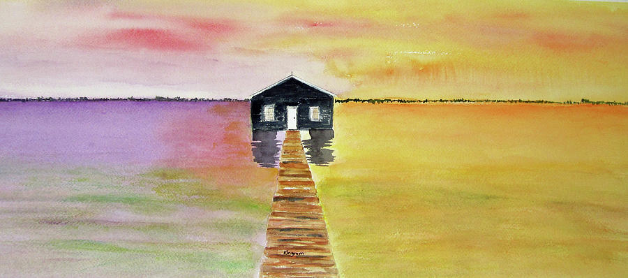 The Old Boat Shed Painting by Elvira Ingram