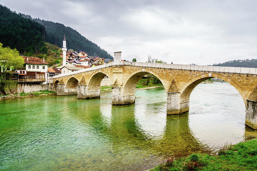 The Old Bridge in Konjic Photograph by Alexey Stiop