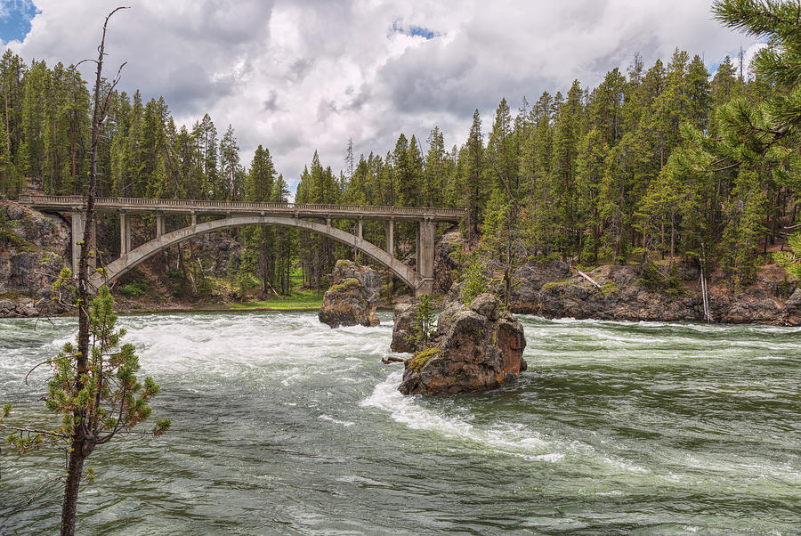 Yellowstone National Park Photograph - The Old Canyon Bridge by John M Bailey
