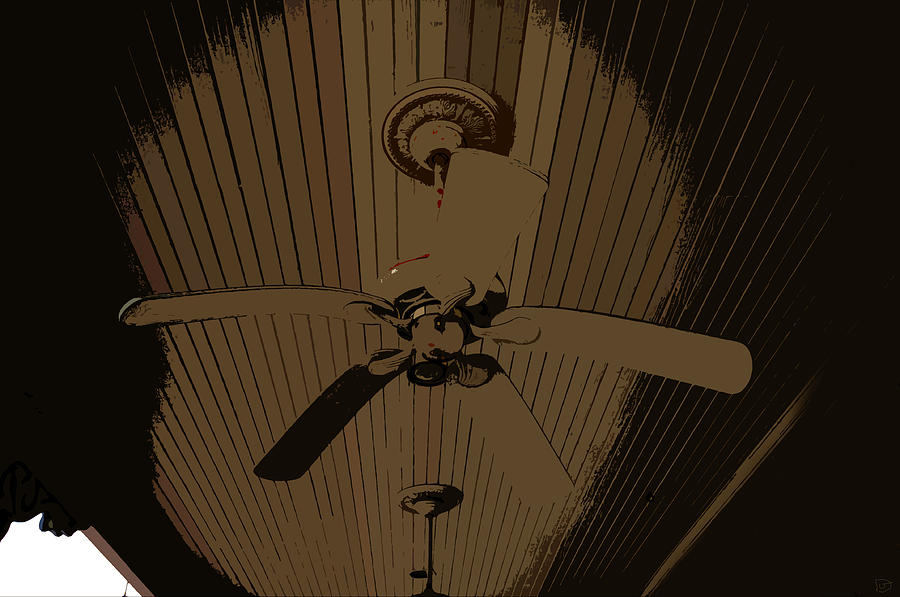The old ceiling fan Painting by David Lee Thompson