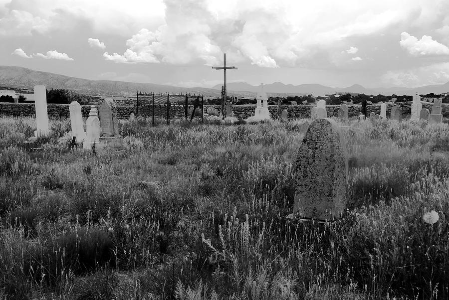 Landscape Photograph - The old cemetery at Galisteo by David Lee Thompson