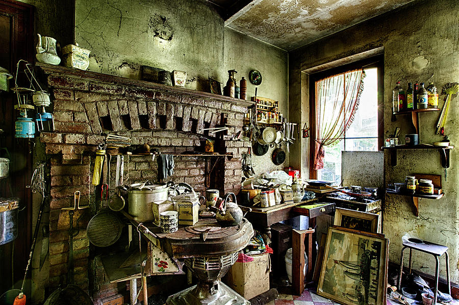 The old cooking stove - kitchen in abandoned building Photograph by Dirk Ercken